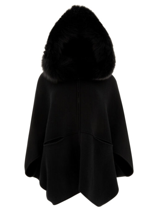 Wool and cashmere poncho