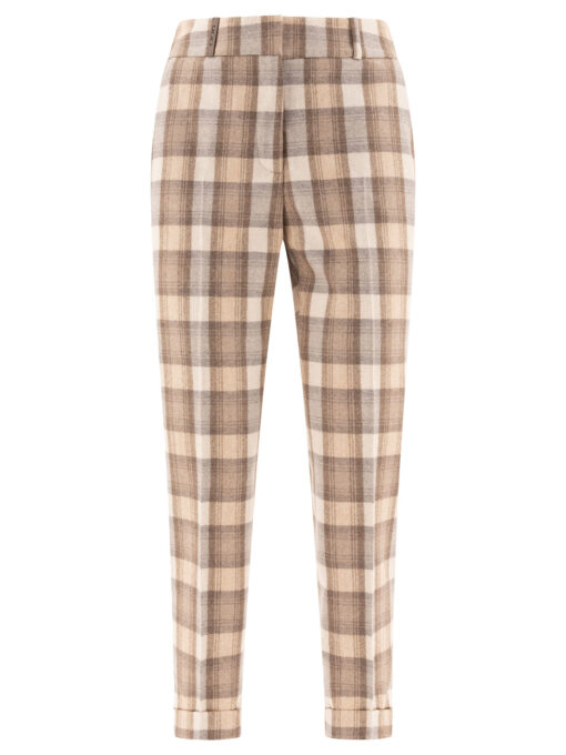 Check wool trousers