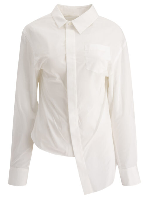 Poplin asymmetrical shirt