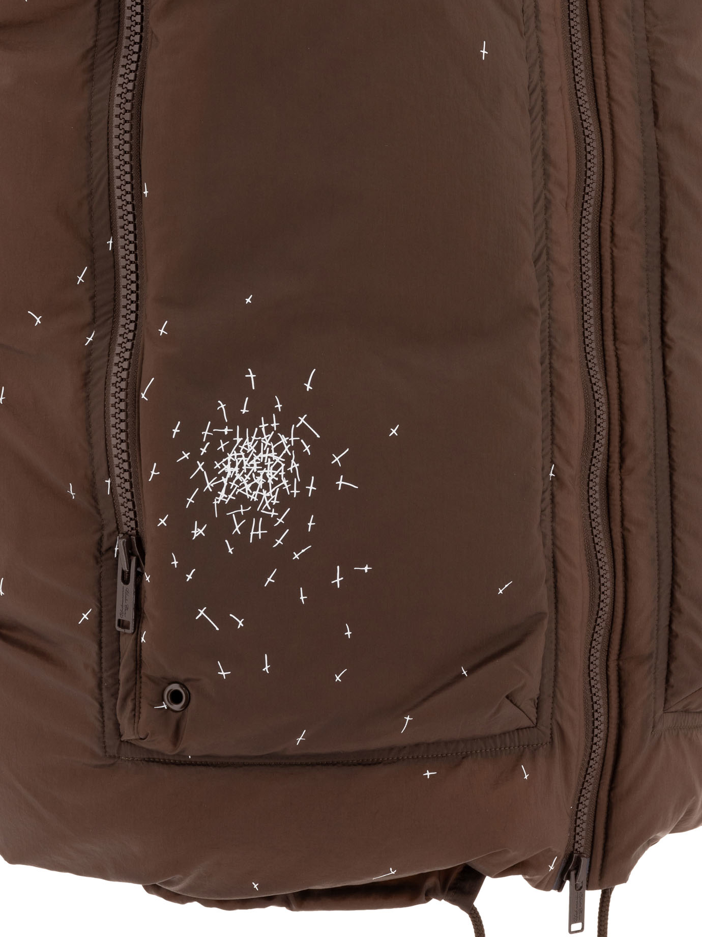 Vest jacket with cross print - Image 3