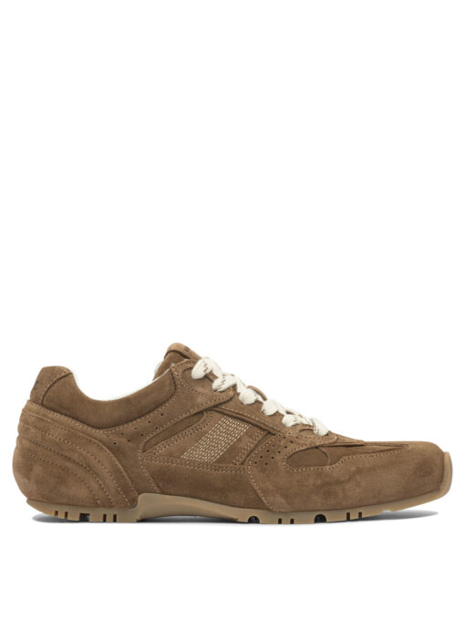 Tb.56 Suede Cream Leather Sneakers