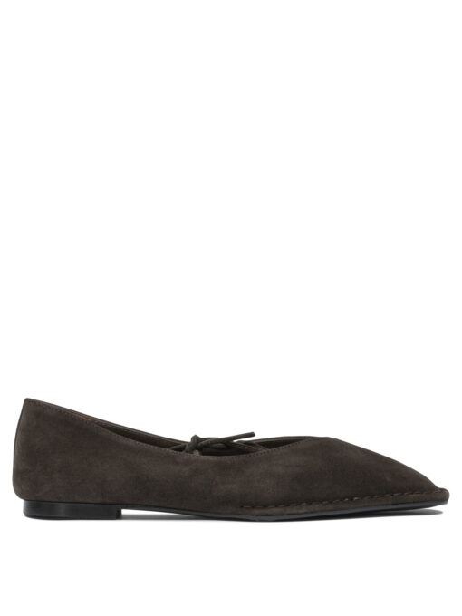 Sway Suede Coffee Brown Leather Ballet Flats