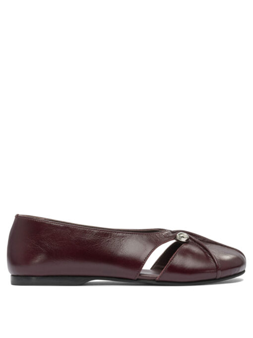 Ravena Rift Burgundy Leather Ballet Flats