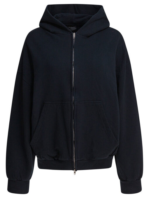 "Flipped" zippered sweatshirt