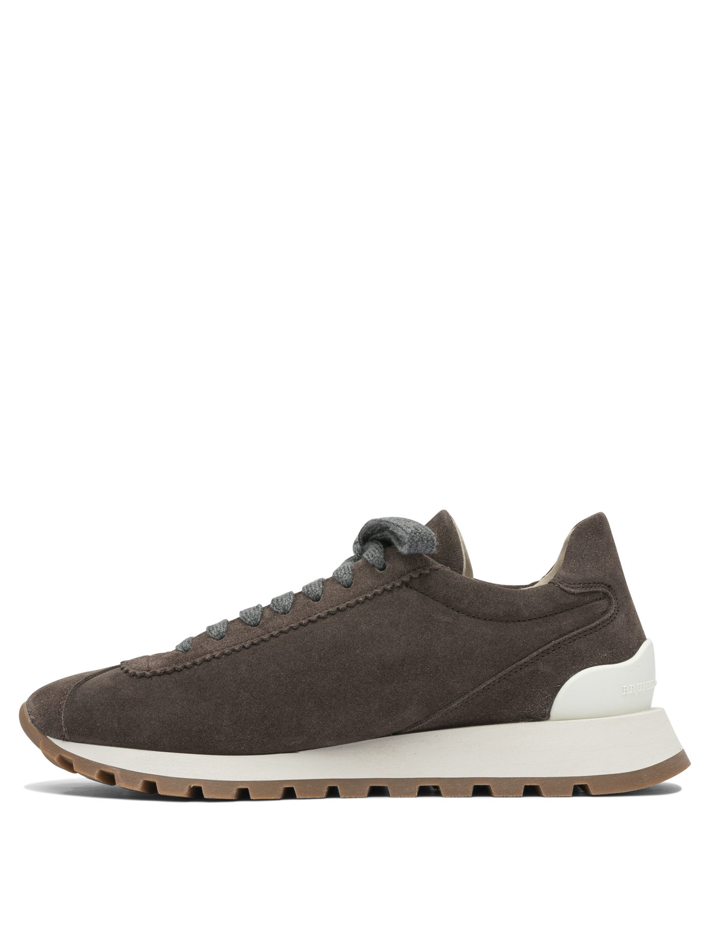 Suede "Runners" Sneakers with Shiny Tab - Image 3