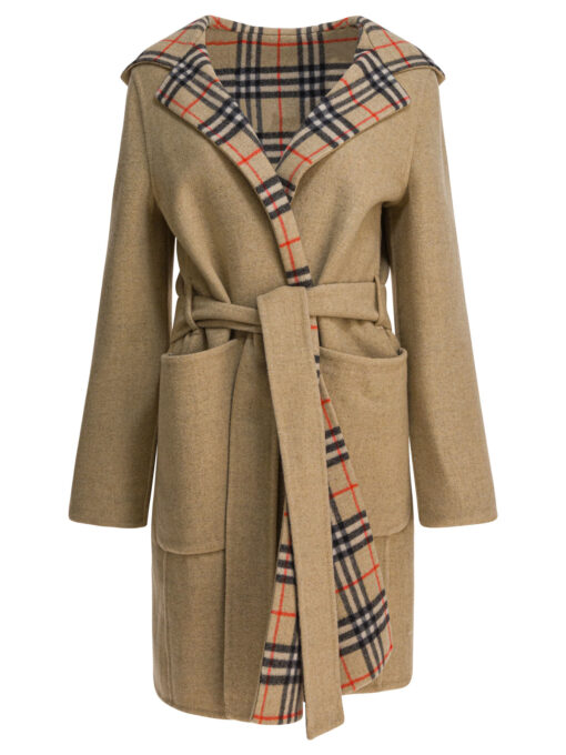 Reversible wool coat