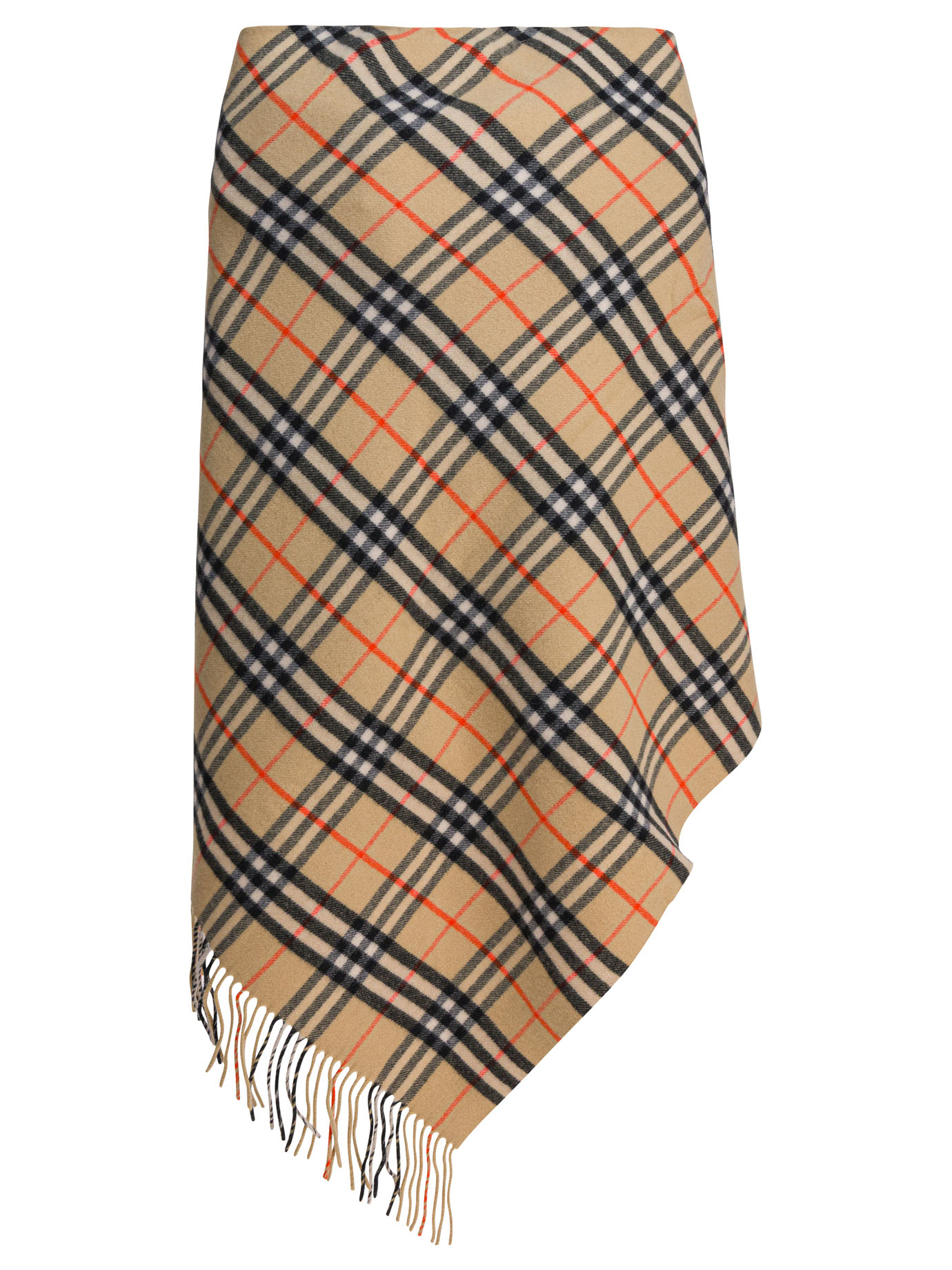 "Check" Wool and cashmere cape - Image 2