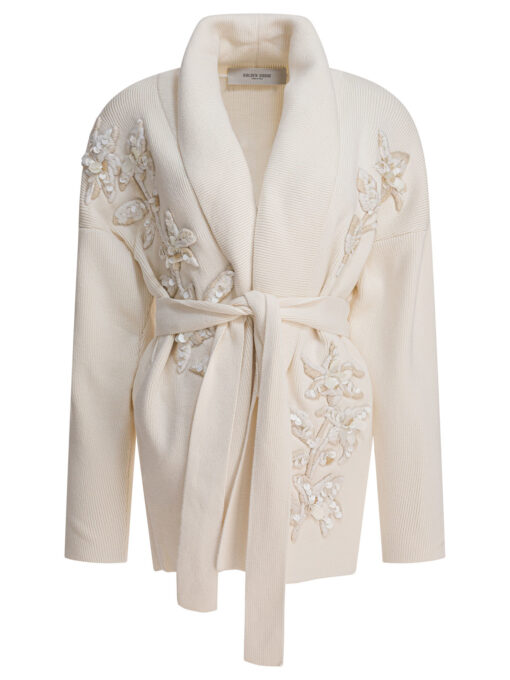 Cardigan with floral embroidery