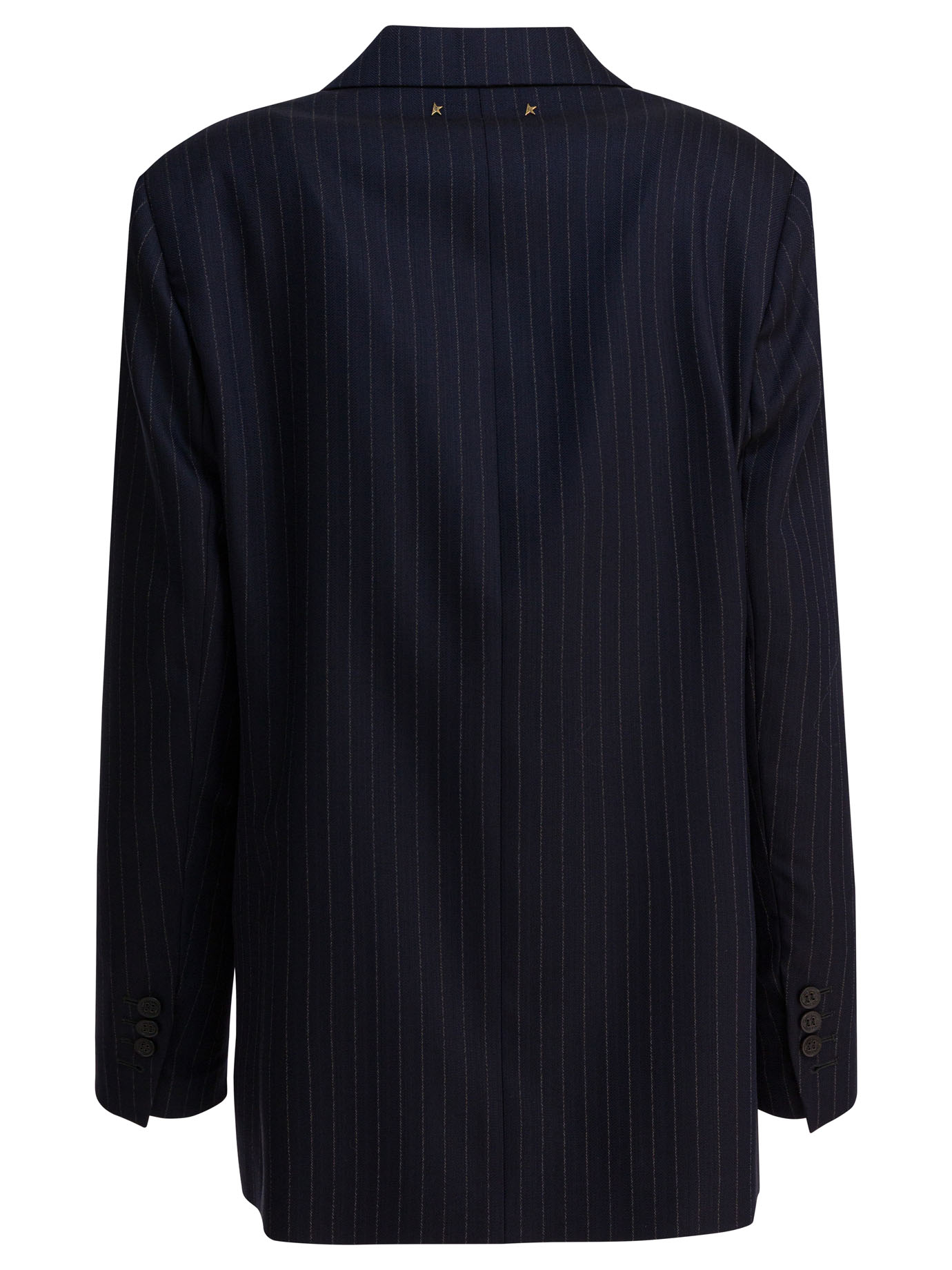 Single-breasted pinstripe blazer jacket - Image 2