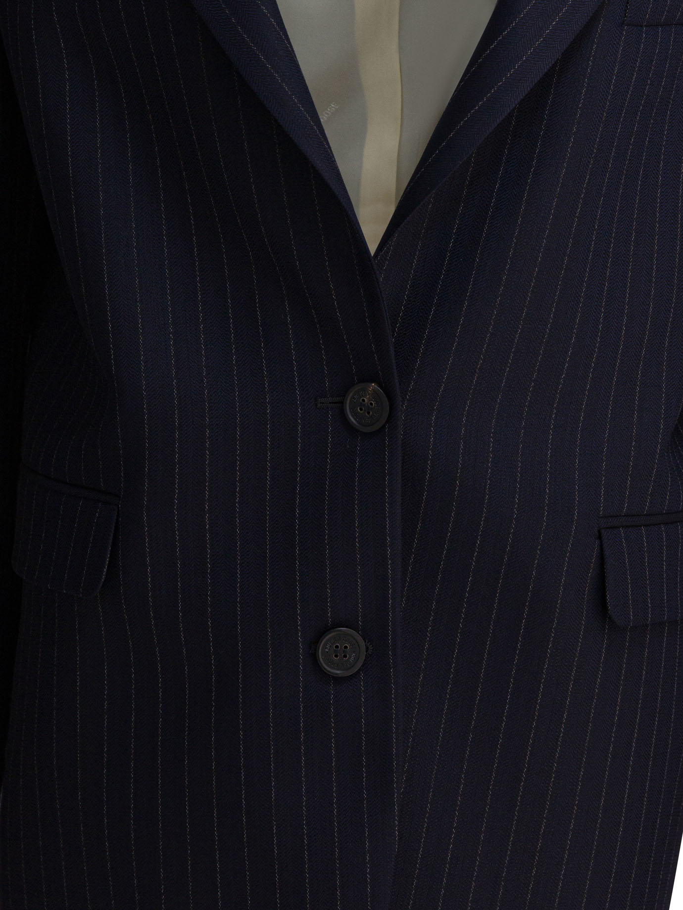 Single-breasted pinstripe blazer jacket - Image 3