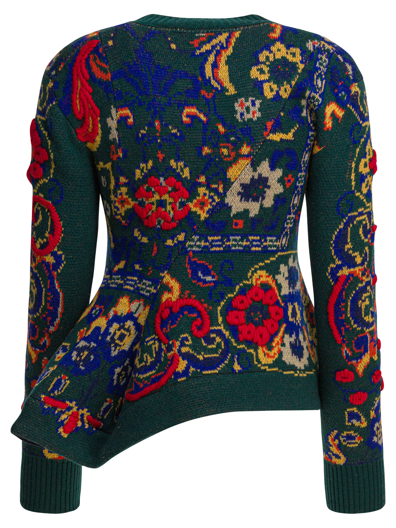 Floral jacquard knit sweater - Image 2