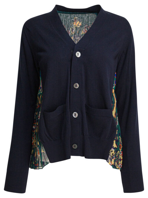 Cardigan with floral print
