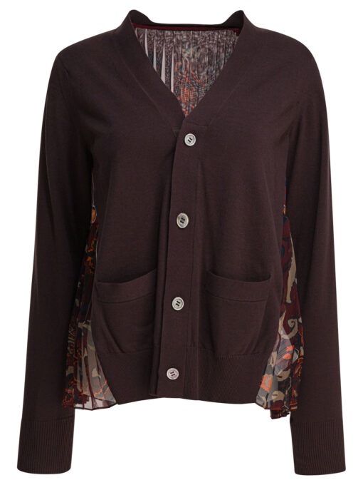 Cardigan with floral print