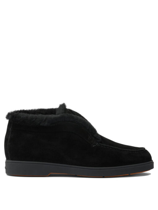 "Desert" ankle boots with fur