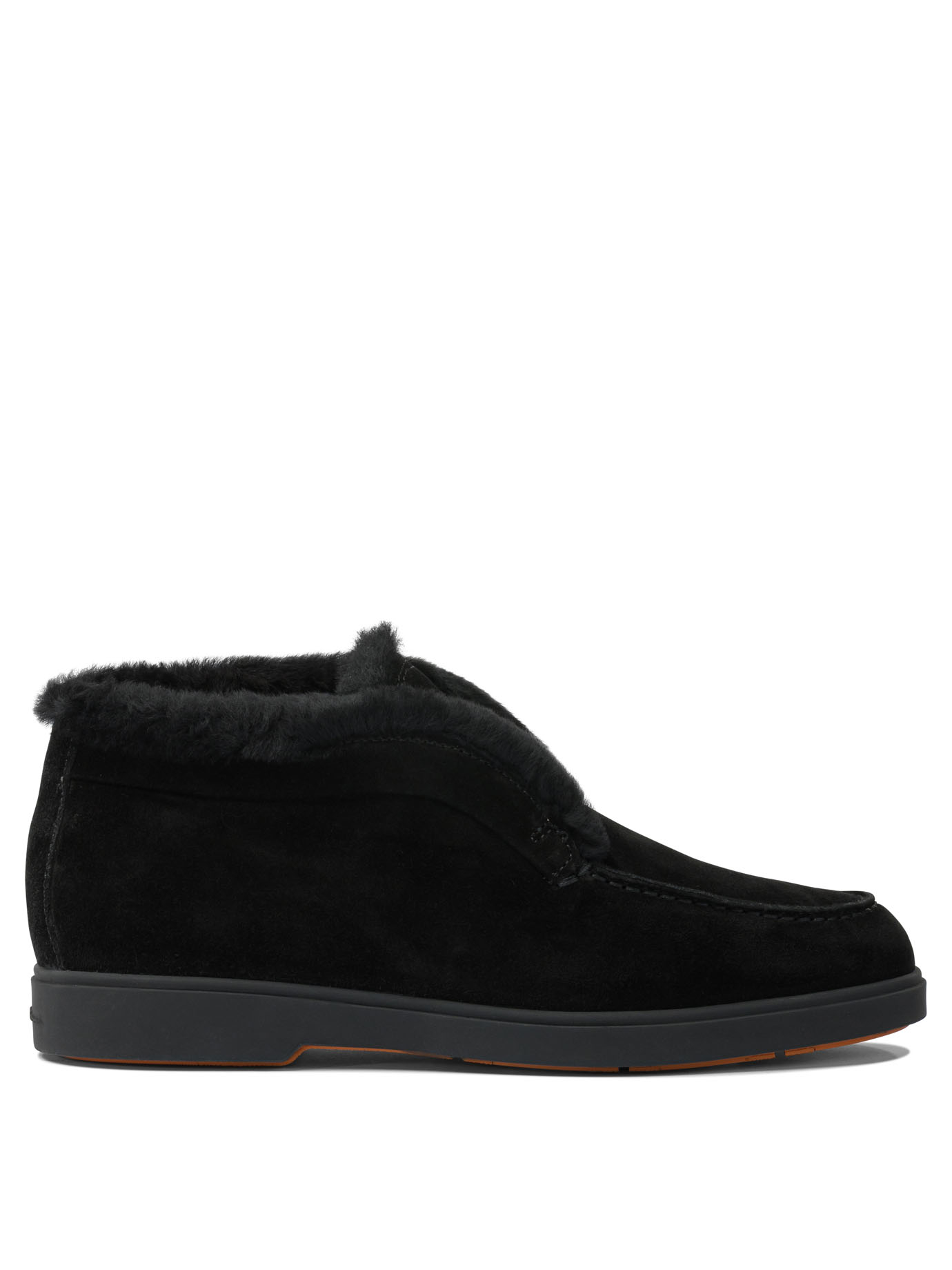 "Desert" ankle boots with fur