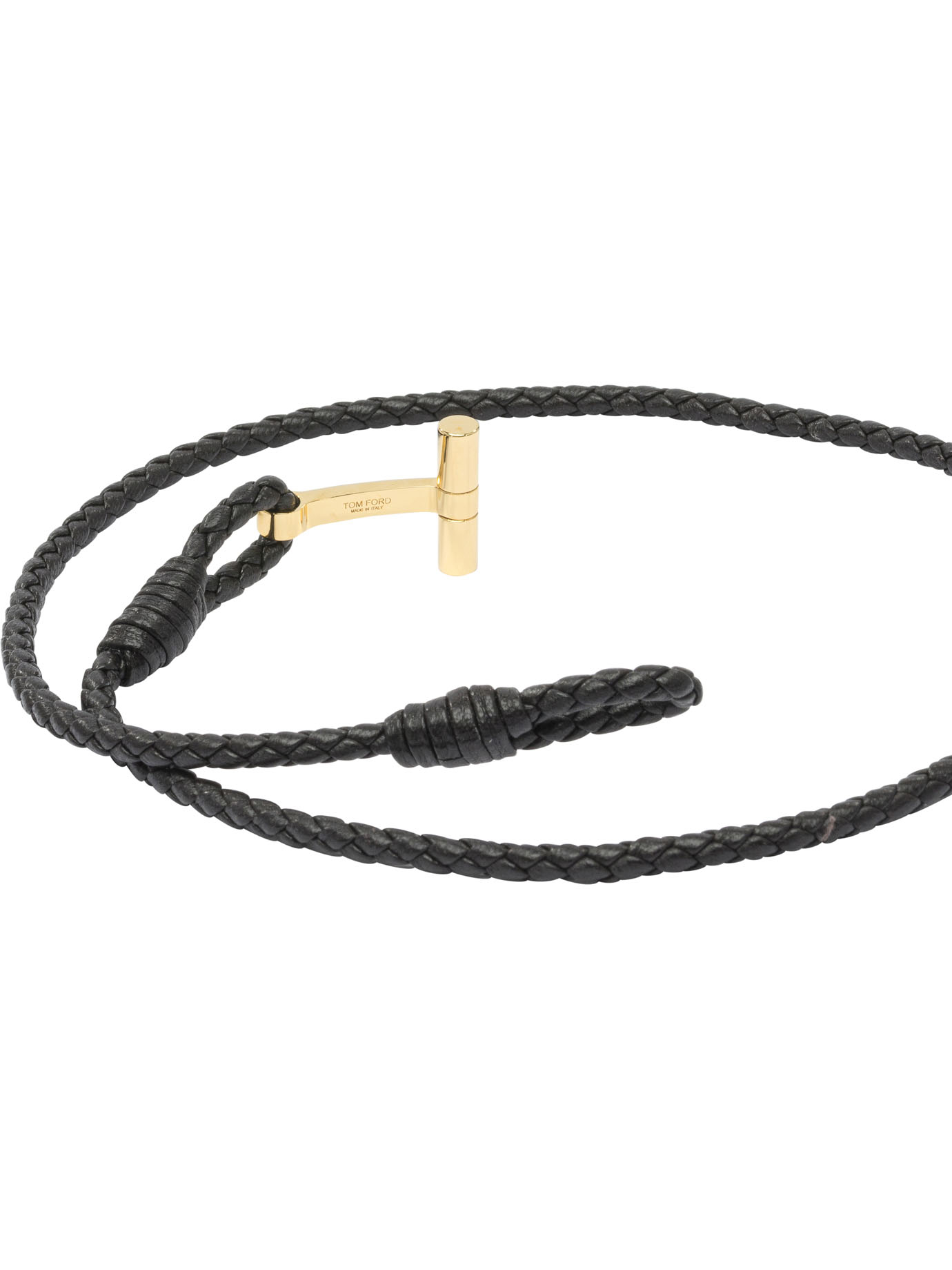 T-braided leather bracelet - Image 2