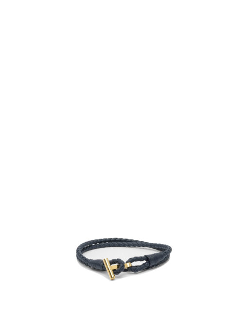 T-braided leather bracelet