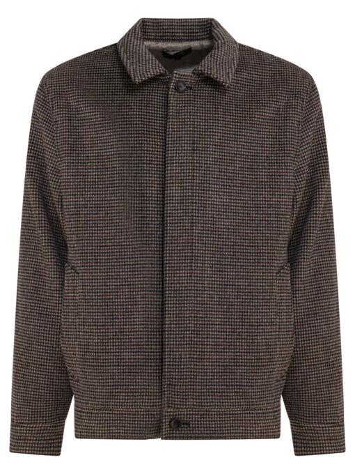 Houndstooth overshirt jacket