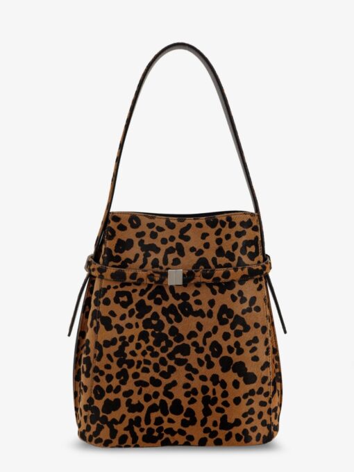 Belted Pony Hair Bucket Bag
