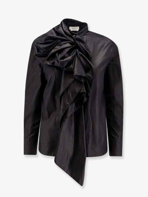 Cotton bow shirt