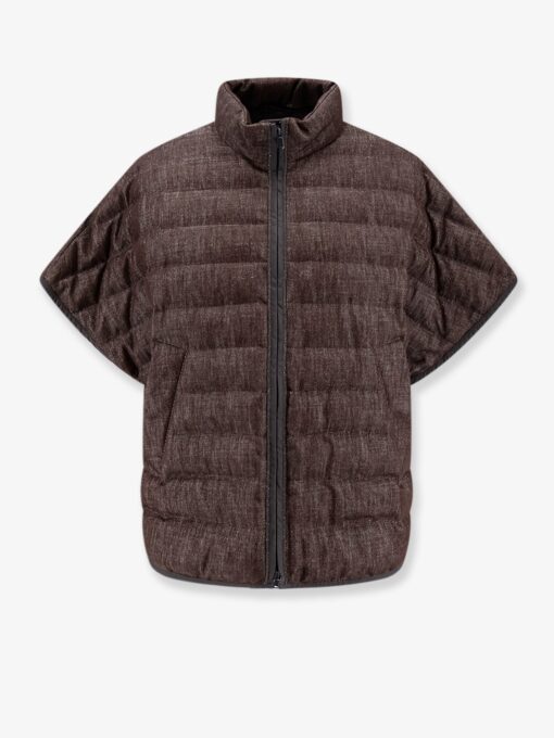 Sparkling down jacket with Monili detail