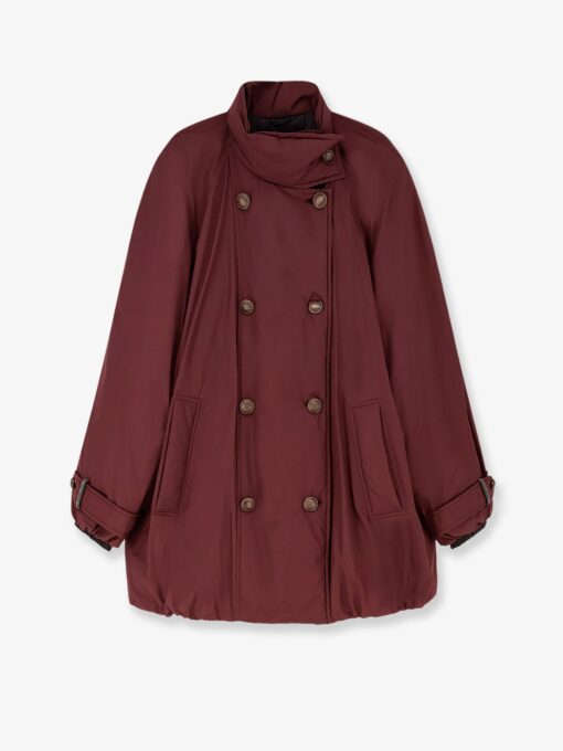 Nylon and cotton long jacket