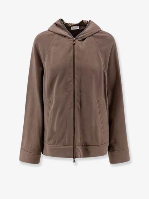 Hooded cotton sweatshirt