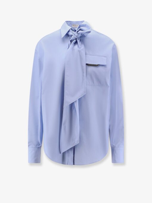 Cotton shirt with Monili detail
