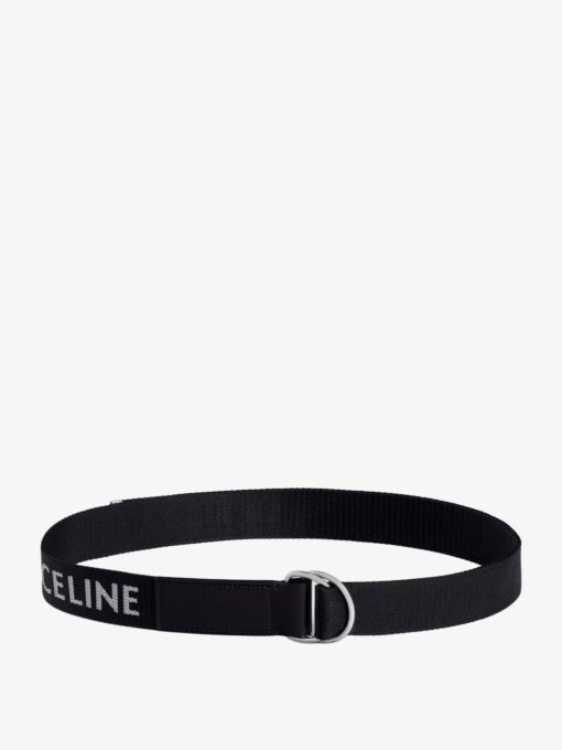 Jacquard fabric and leather belt