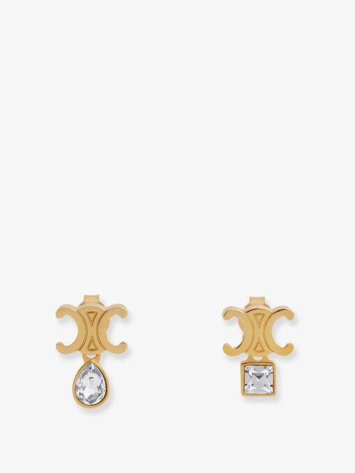 Twinkle Triomphe metal earrings with rhinestones