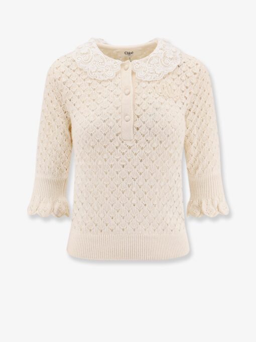 Cotton, alpaca and silk top