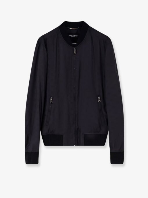 Silk jacket with all-over DG print
