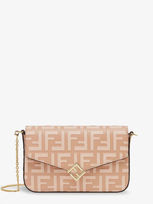 Wallet On Chain FF Diamonds leather shoulder bag