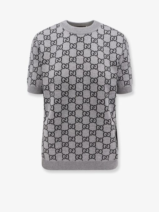 Reversible wool sweater with GG motif