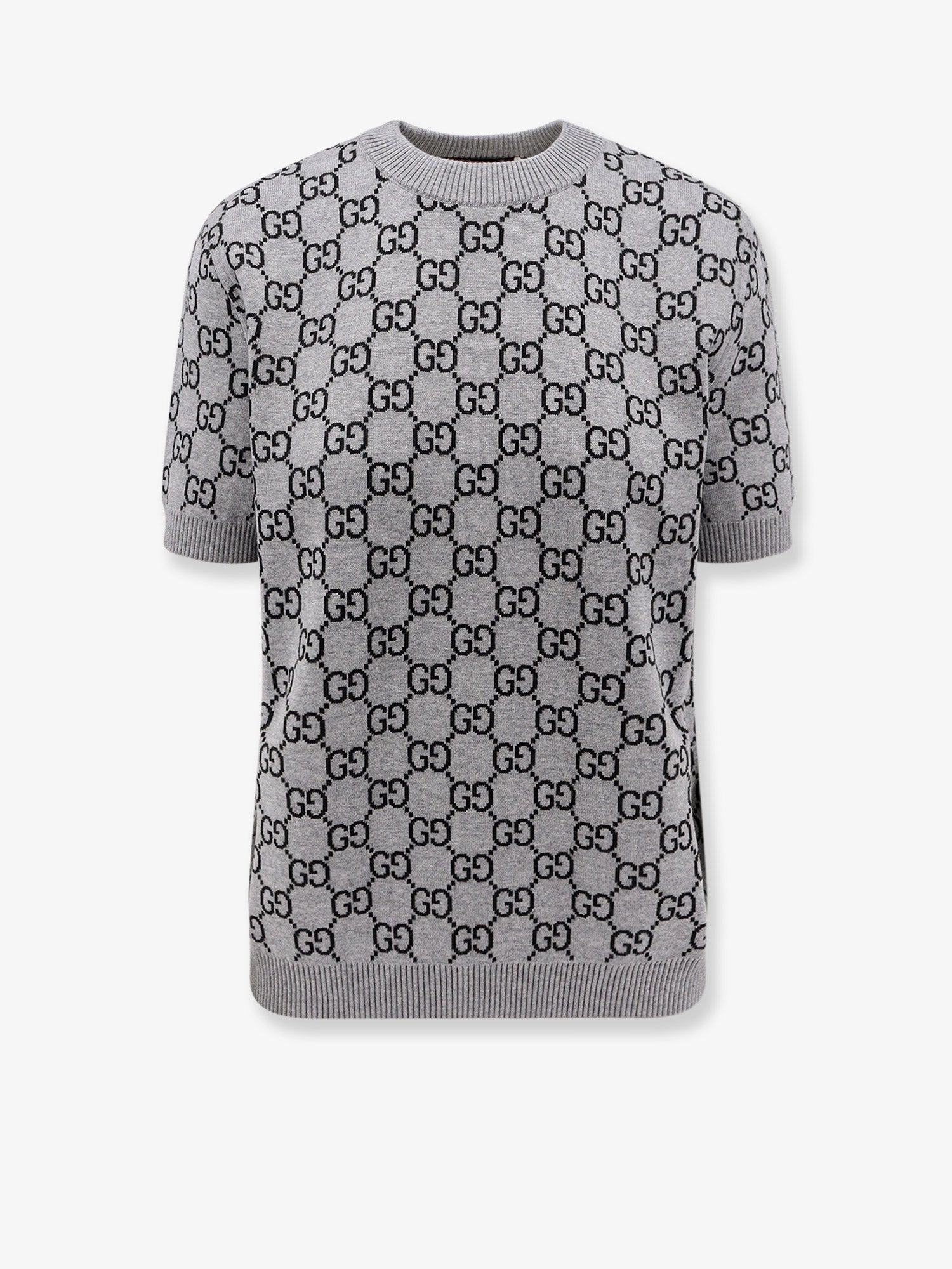 Reversible wool sweater with GG motif
