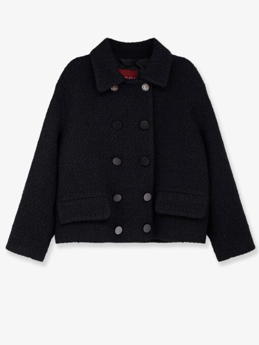 Wool tweed double-breasted blazer