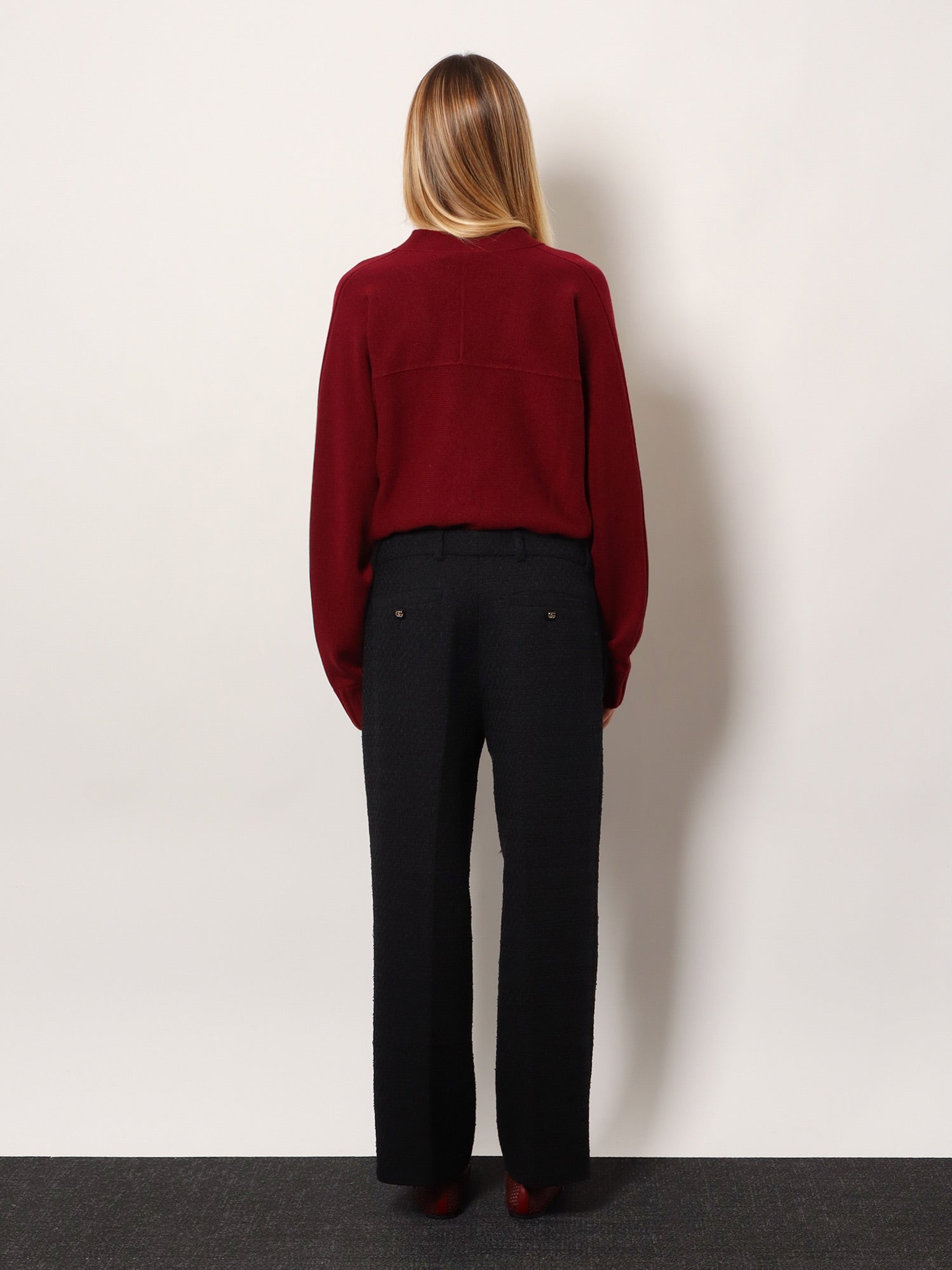Wool tweed trousers - Image 3