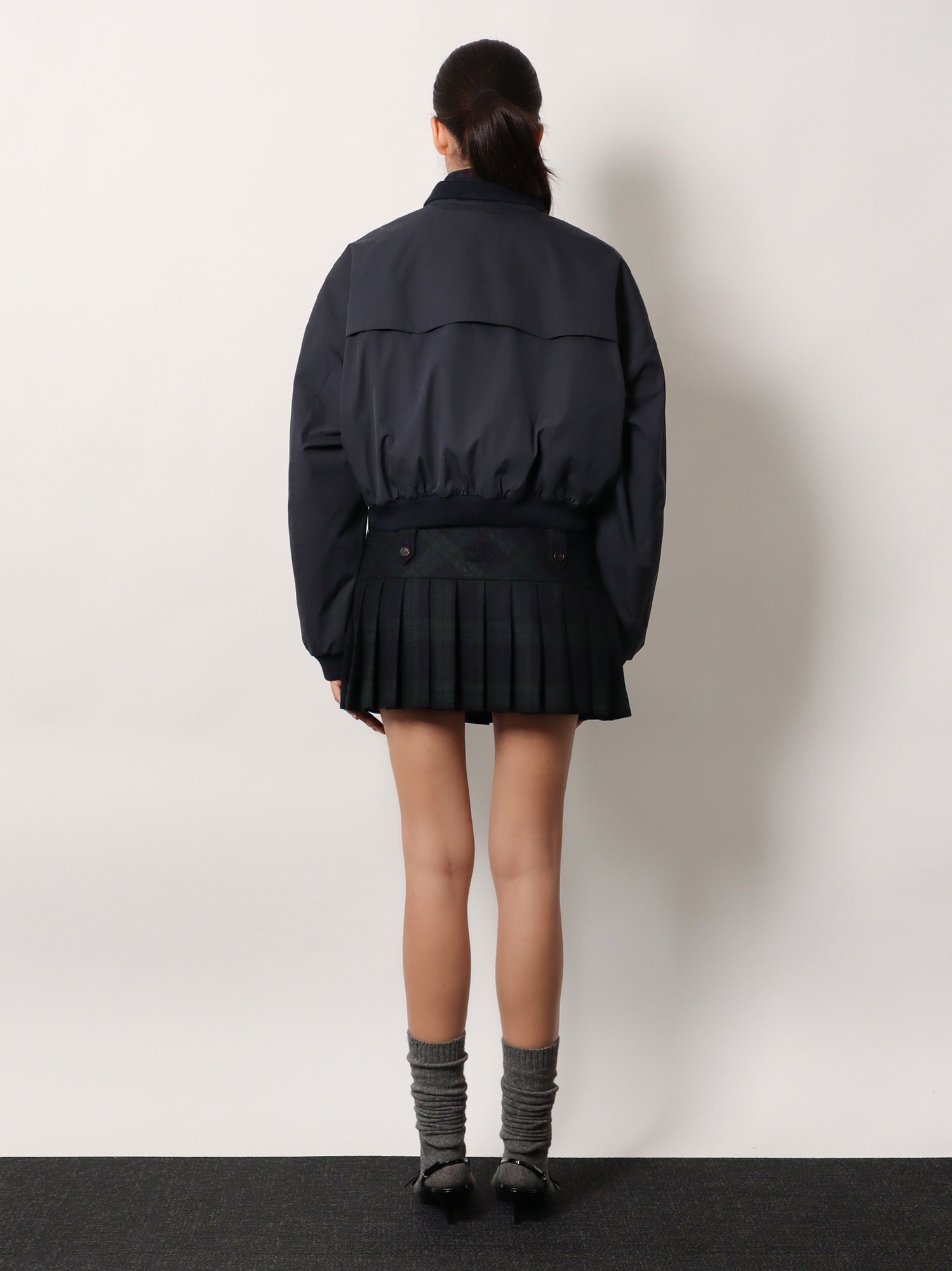 Check virgin wool mini skirt - Image 3
