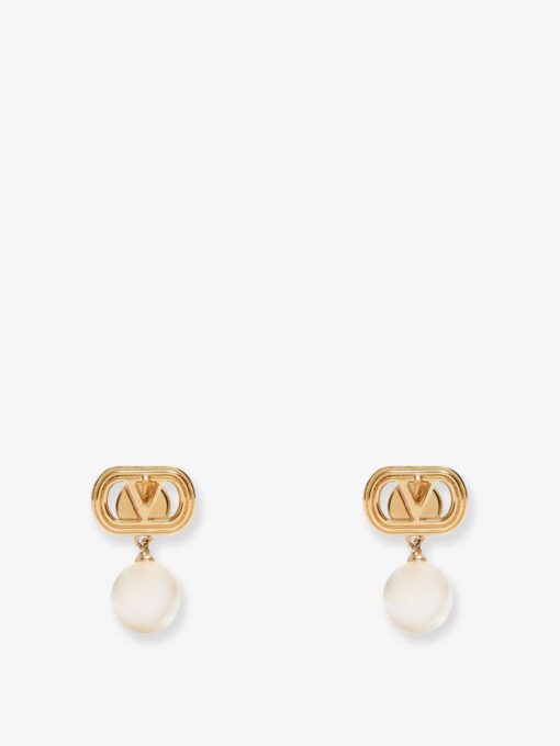 Ovalette metal earrings with Swarovski pearls