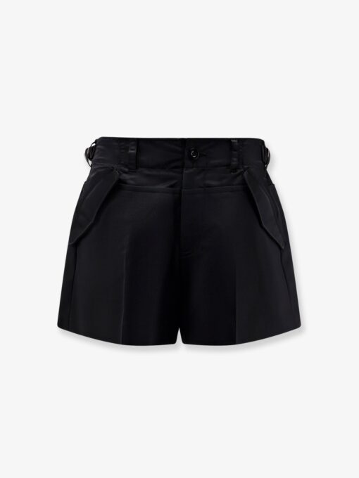 Wool blend shorts