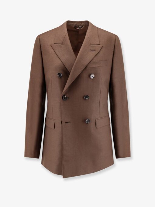Tasmanian virgin wool double-breasted blazer