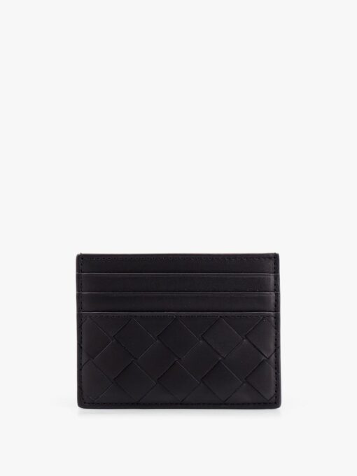 Leather cardholder with Intrecciato motif