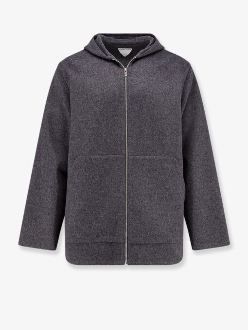 Wool jacket with hood