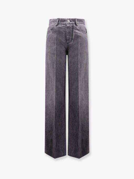 Black Washed Palazzo Denim Jeans