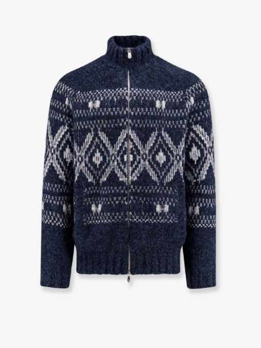 Alpaca blend cardigan with embroideries