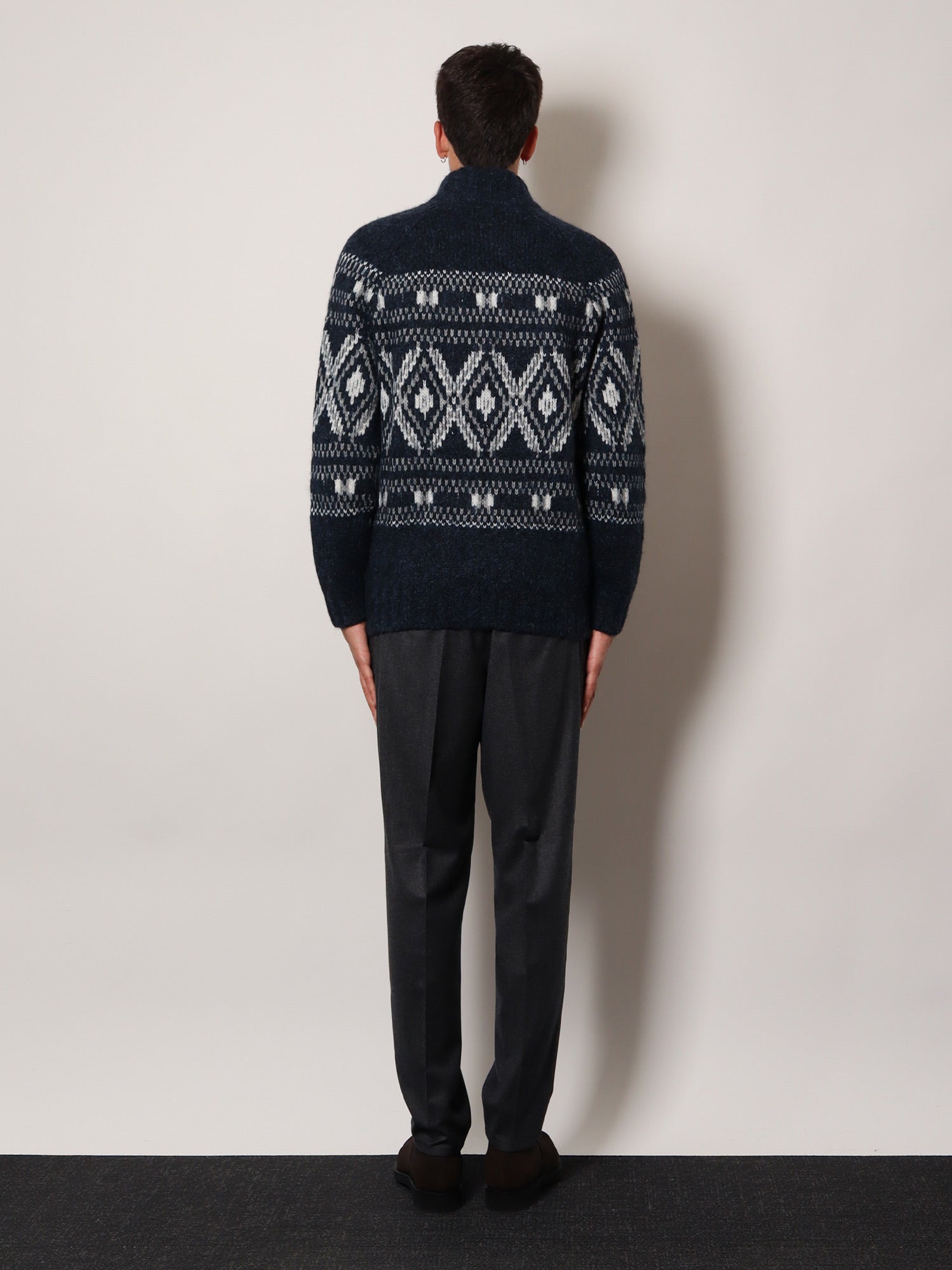 Alpaca blend cardigan with embroideries - Image 3