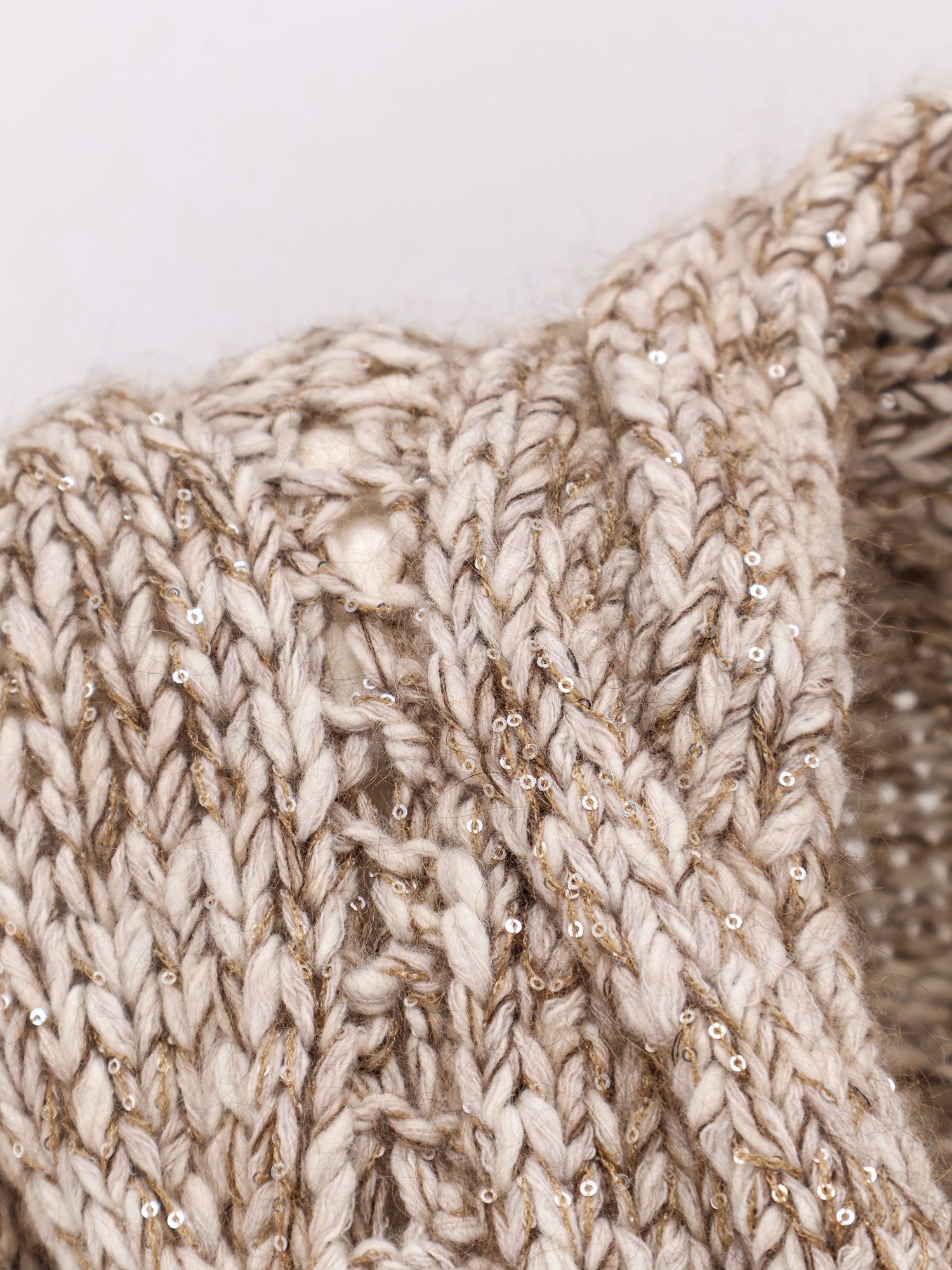 Wool and cashmere cardigan with sequins - Image 3