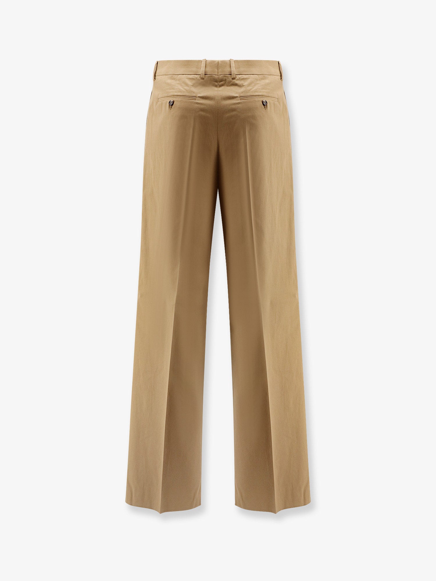 Pleated cotton trousers - Image 2