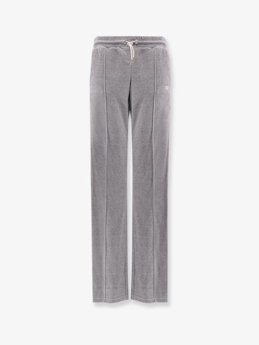 Cotton velvet jogger trousers