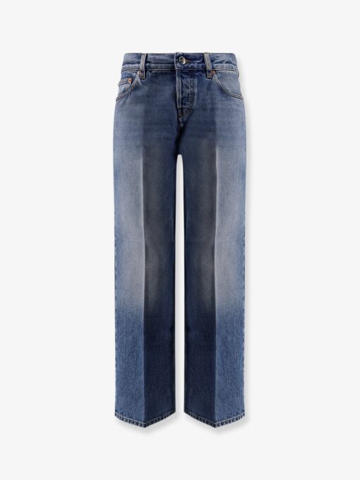 Cotton jeans with Gucci Rosso Ancora naplak tag